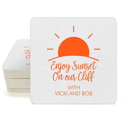 Enjoy Sunset on our Cliff Square Coasters